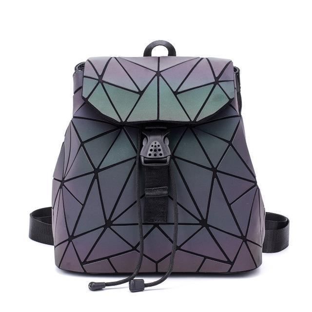 Skanto | Luminous Geometrisk Ryggsekk Dame Veske Ryggsekk