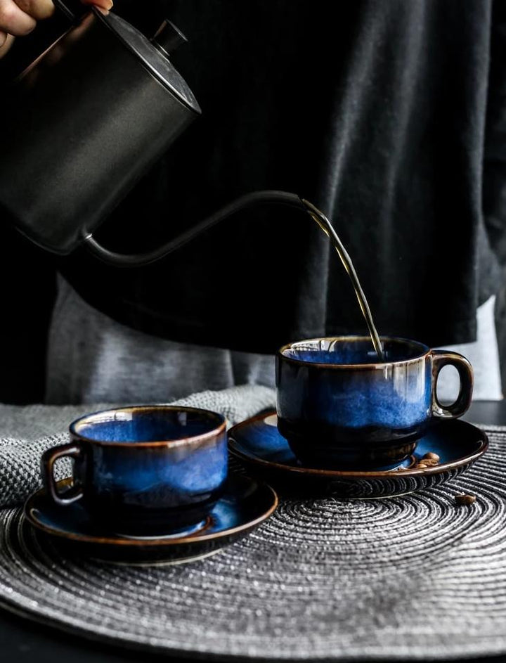 Cat Eye Blue Ceramic Mug | Skanto