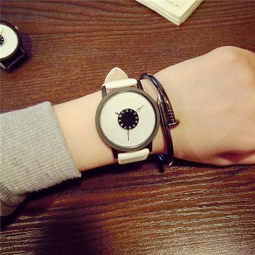 Skanto | Minimalist Ekte Lær Unik Designer Luksus Dameklokke