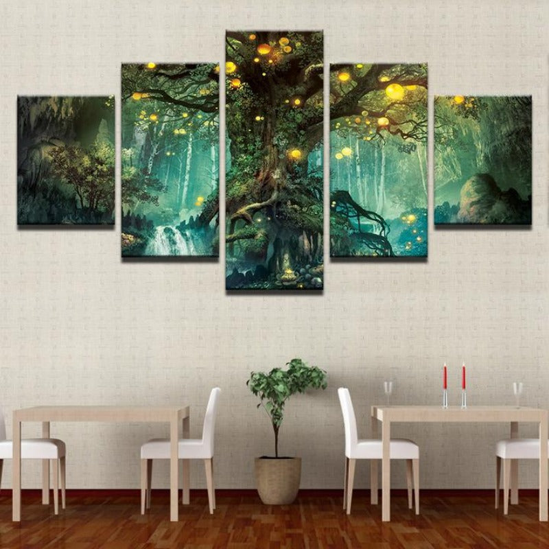 Fortryllet Tre - Lerret Veggkunsttrykk