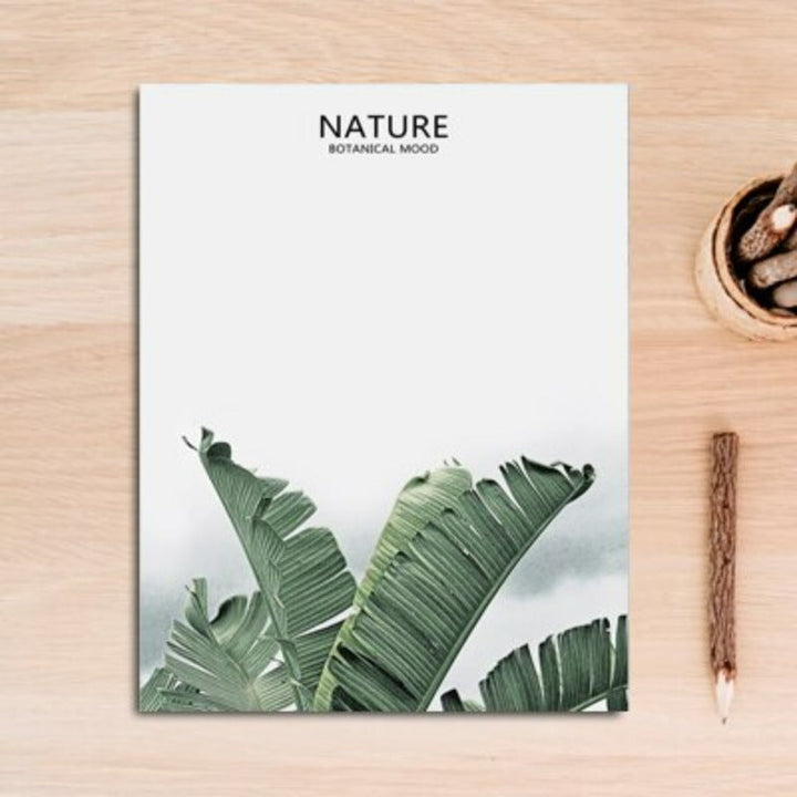 Nordisk natur, tropisk grønn blad - lerretbilde