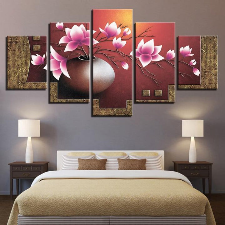 Magnoliablomster - Lærred Veggkunstmaleri