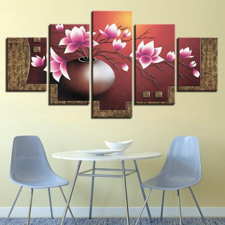 Magnoliablomster - Lærred Veggkunstmaleri