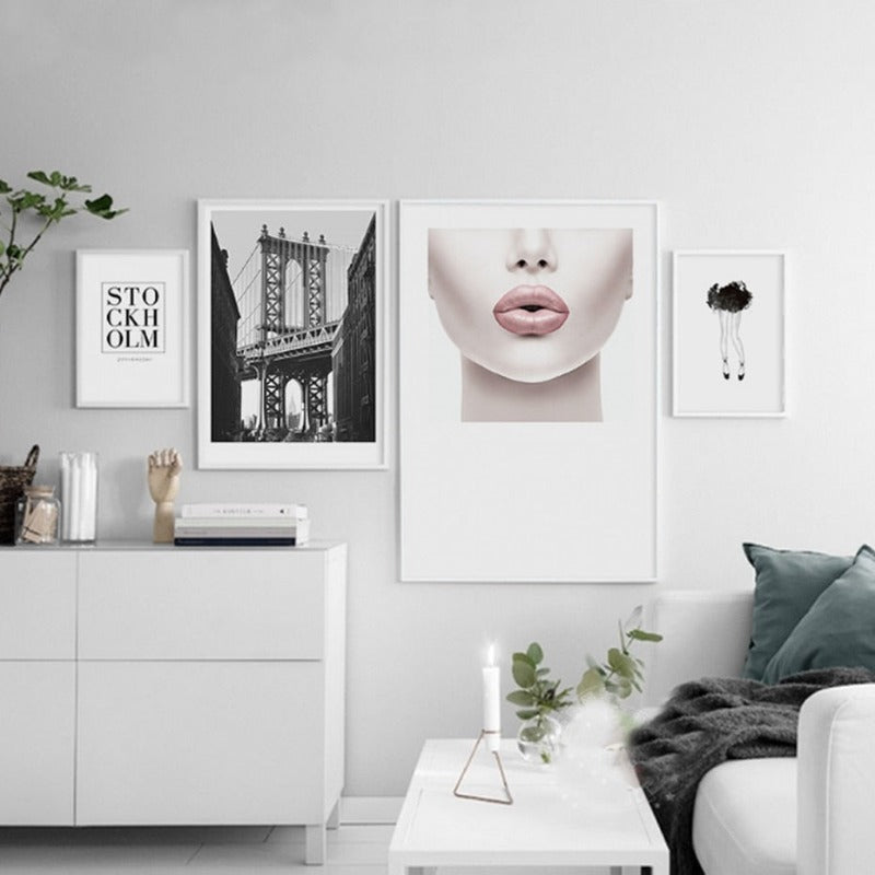 Minimalistisk mote - Lerret veggkunst maleri