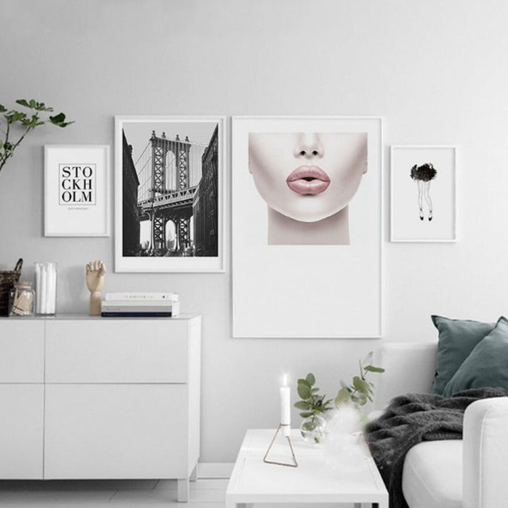 Minimalistisk mote - Lerret veggkunst maleri