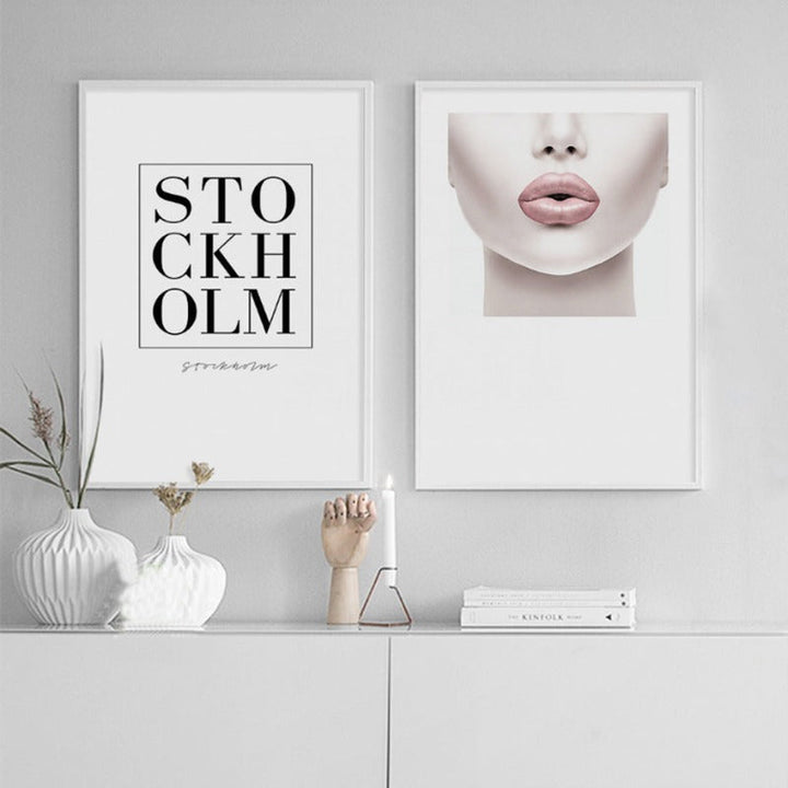 Minimalistisk mote - Lerret veggkunst maleri