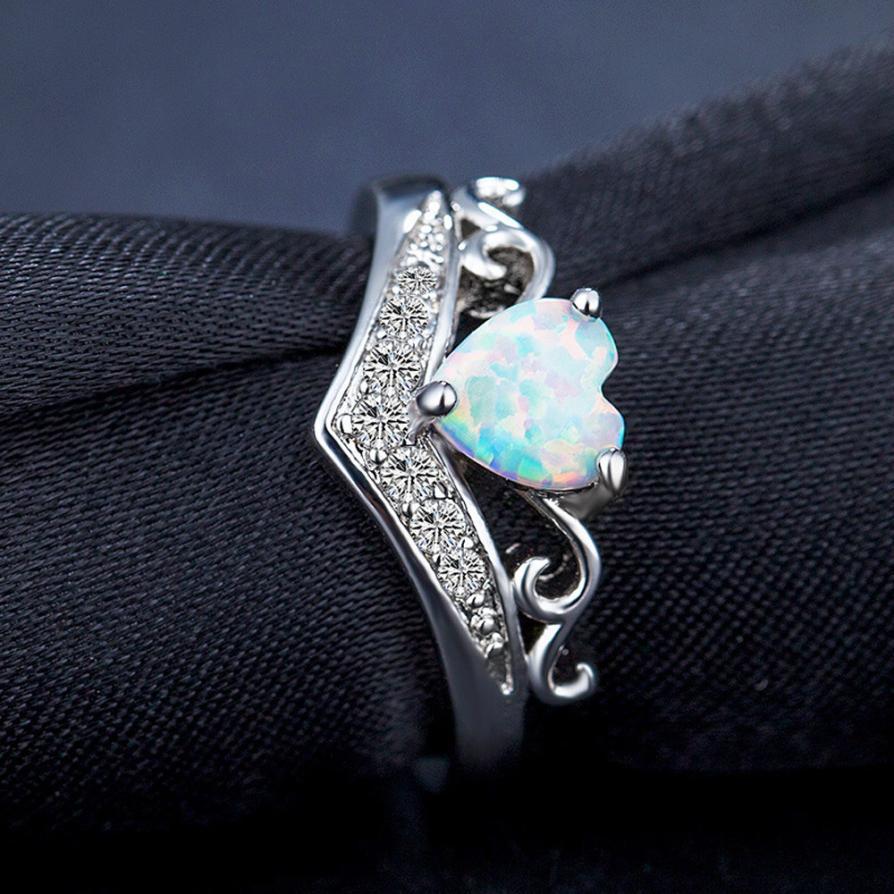 Oval Cut Heart Fire Opal Ring | Skanto