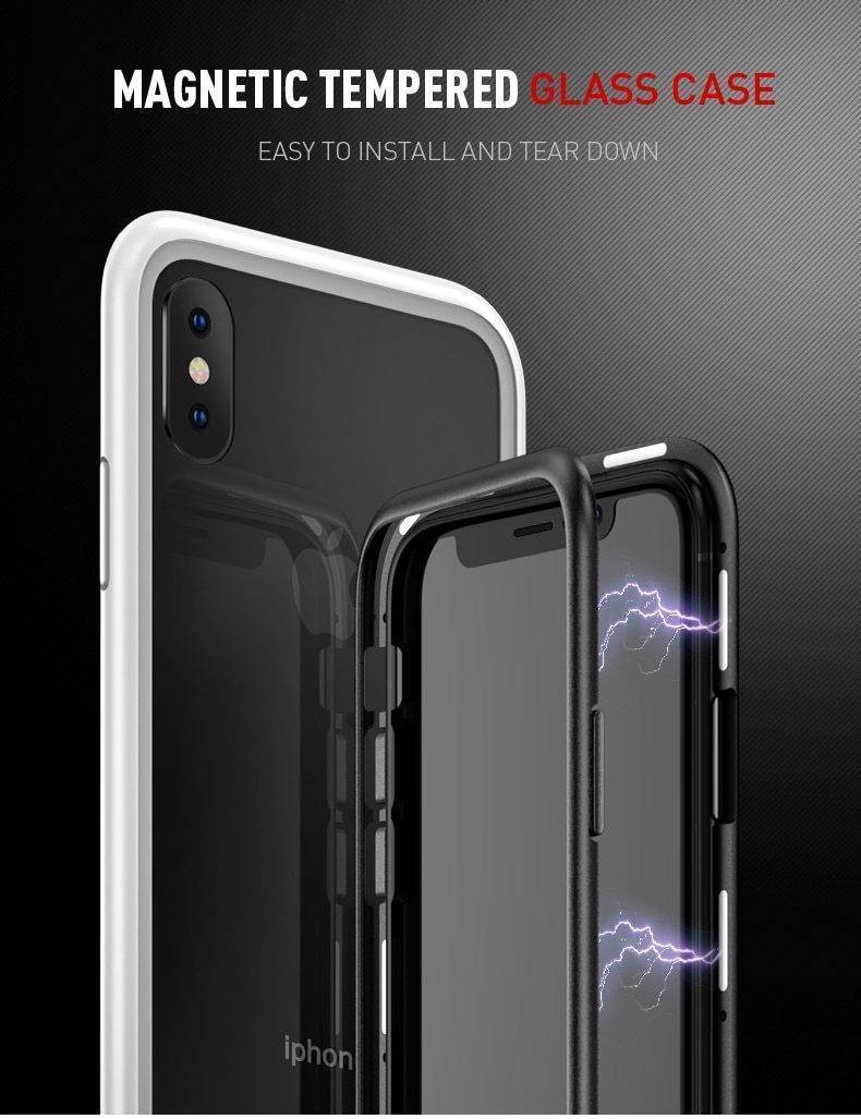 Skanto | 2019 Ny magnetisk absorpsjons glassdeksel for iPhone