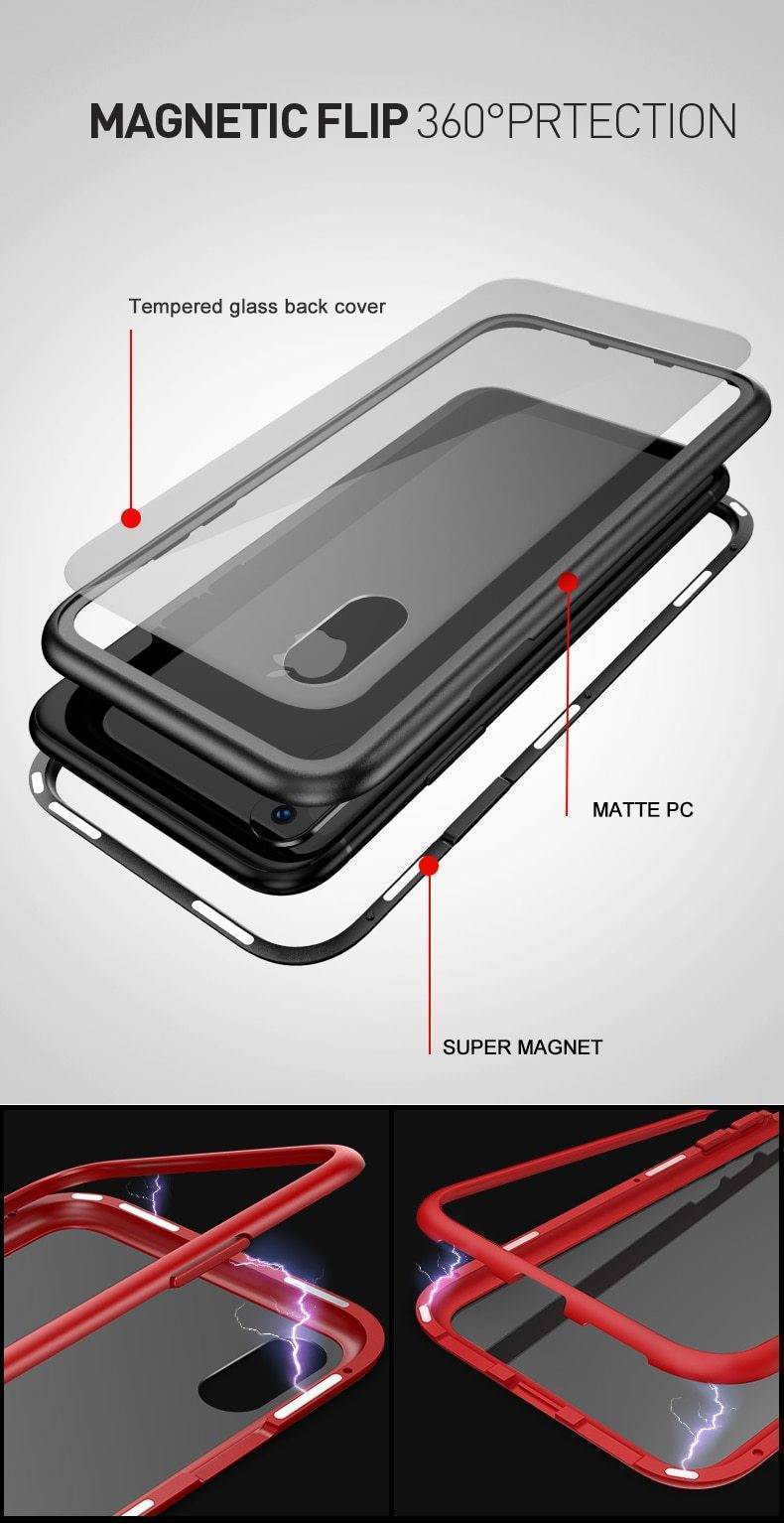 Skanto | 2019 Ny magnetisk absorpsjons glassdeksel for iPhone