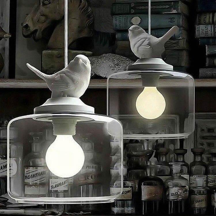 Skanto | Luksus Moderne Glasskjermer Kreativ Fugle Kandelaber Lampe