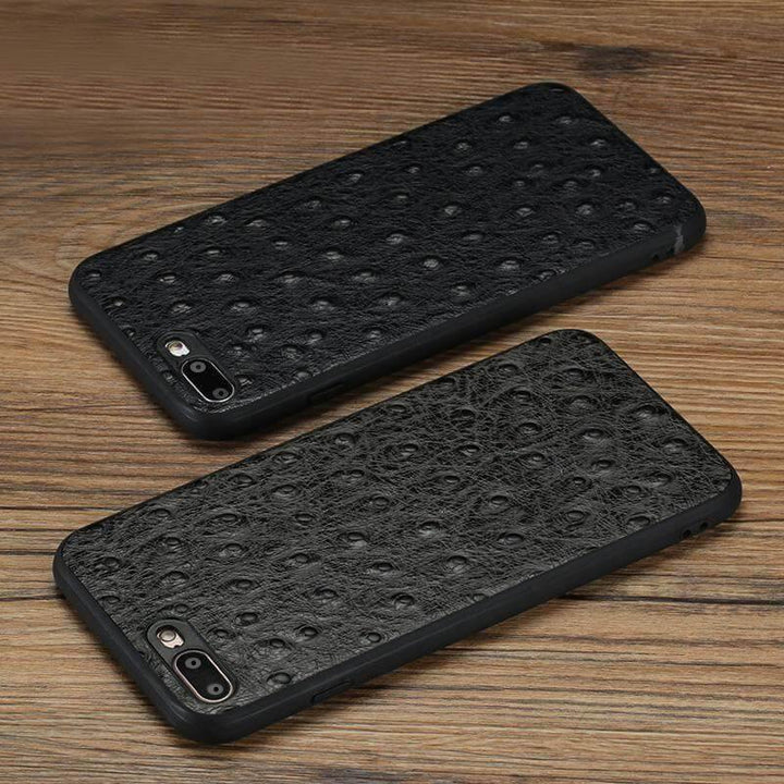 Skanto | Ekte Skinn Struts Skinn Tekstur Iphone Deksel