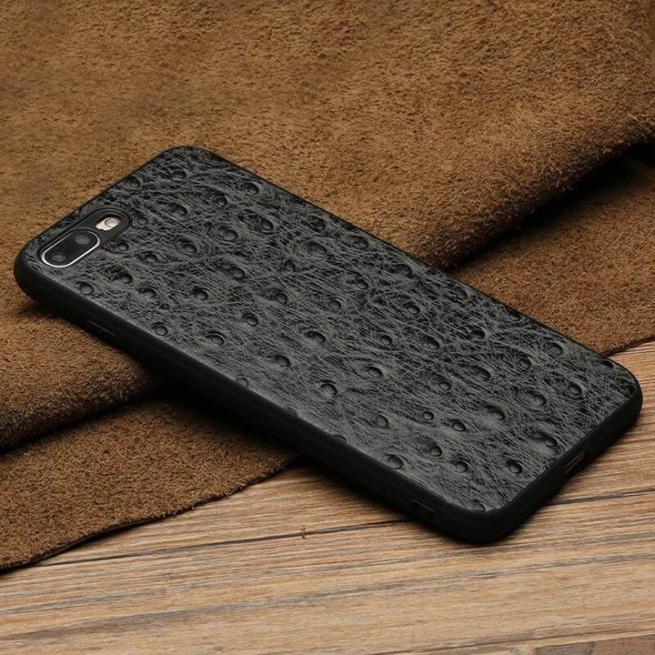Skanto | Ekte Skinn Struts Skinn Tekstur Iphone Deksel