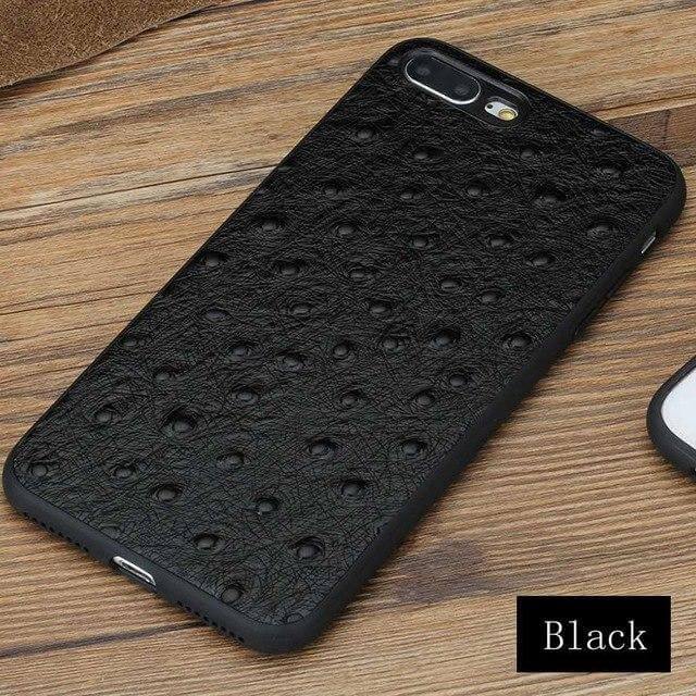 Skanto | Ekte Skinn Struts Skinn Tekstur Iphone Deksel
