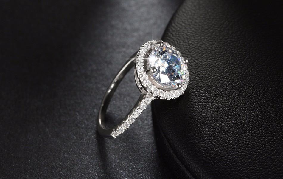 Sirkulær Krystall Kant 1.4ct CZ Ring | Skanto