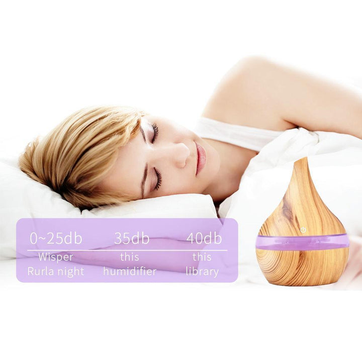 Skanto | Treverk Elektrisk Luftfukter Ultrasonisk Aromaterapi Diffuser