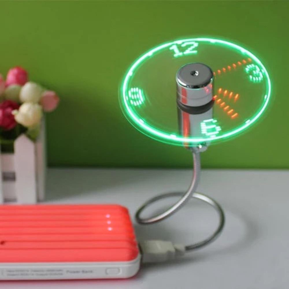 USB Mini Vifte med LED Tid | Skanto
