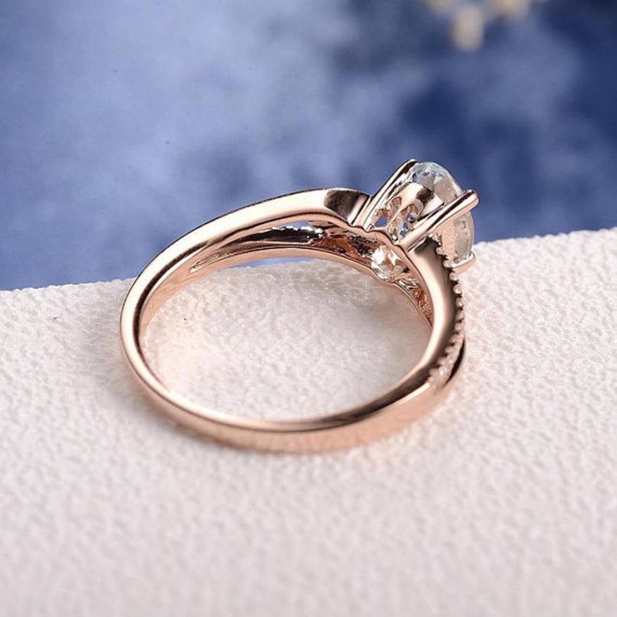 Oval Cut Roségull Dobbel til Enkelt Bånd Ring | Skanto