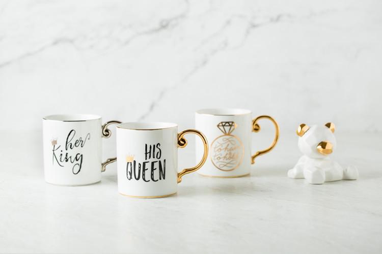 Luksus Kong & Dronning Kaffe Kopper | Skanto