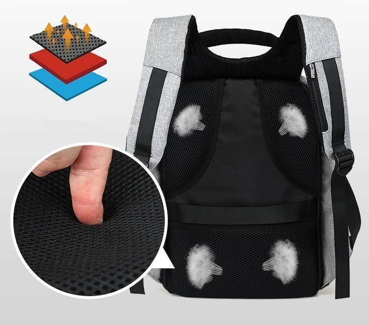 Skanto | Ryggsekk Casual Fashion Laptop Tyveri-resistent Notatbok Skoleveske med USB-port
