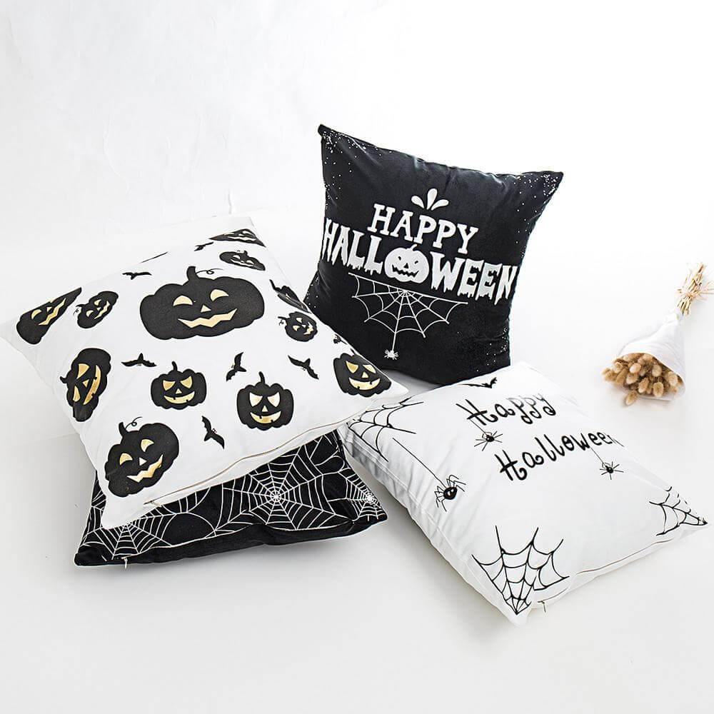 Skanto | Svart og Hvit Halloween Putetrekk