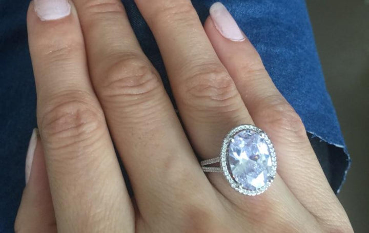 Oval Cut 6ct CZ Ring | Skanto