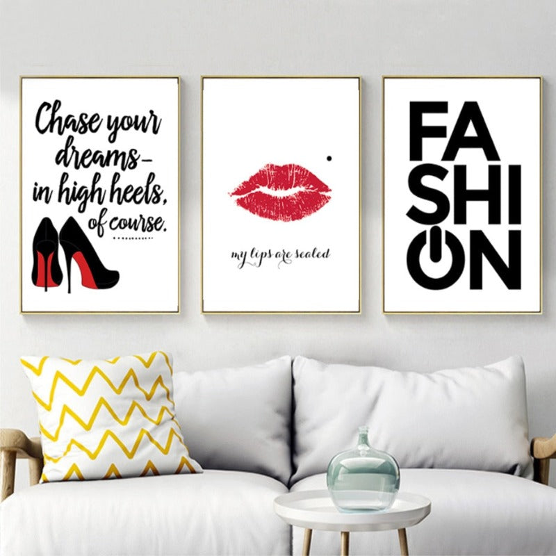 Dream In Heels - Lerret Veggkunst Maleri