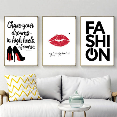 Dream In Heels - Lerret Veggkunst Maleri
