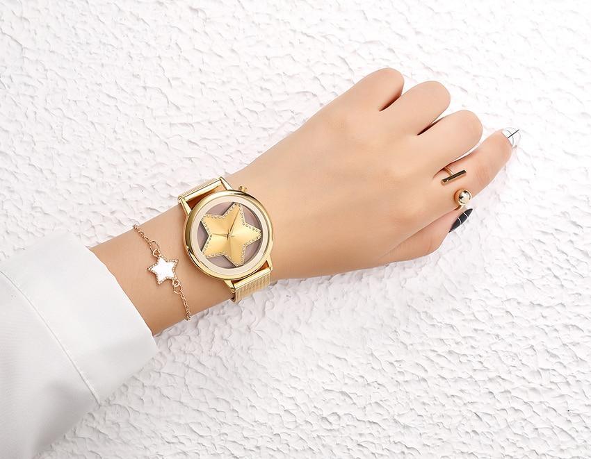 Skanto | Shining Star Glory Hollow Luksus Designer Dame Klokke