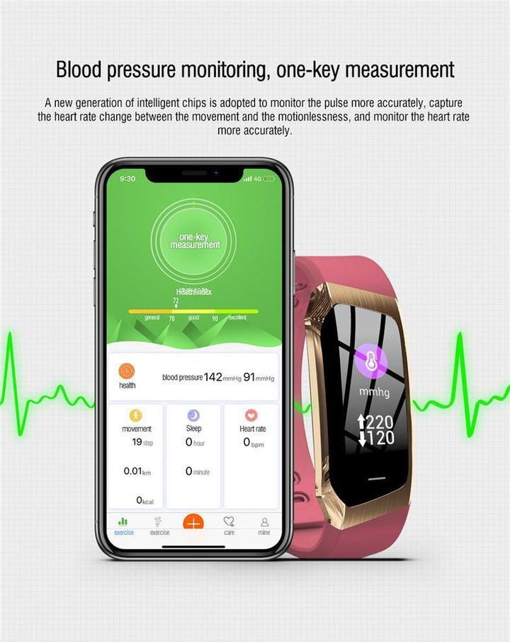 Skanto | Fitband Smartwatch vanntett blodtrykk oksygen hjertefrekvensmonitor sportarmbånd
