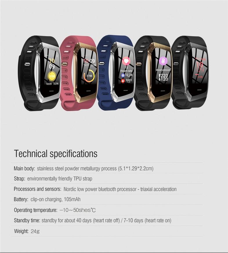 Skanto | Fitband Smartwatch vanntett blodtrykk oksygen hjertefrekvensmonitor sportarmbånd