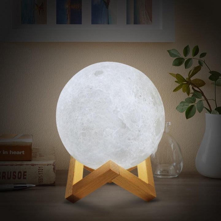 Skanto | Oppladbar Trådløs Dobbeltfarget Lunar Full Moon Natt LED Lampe