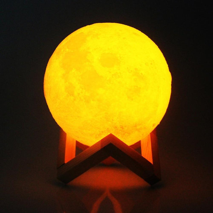 Skanto | Oppladbar Trådløs Dobbeltfarget Lunar Full Moon Natt LED Lampe