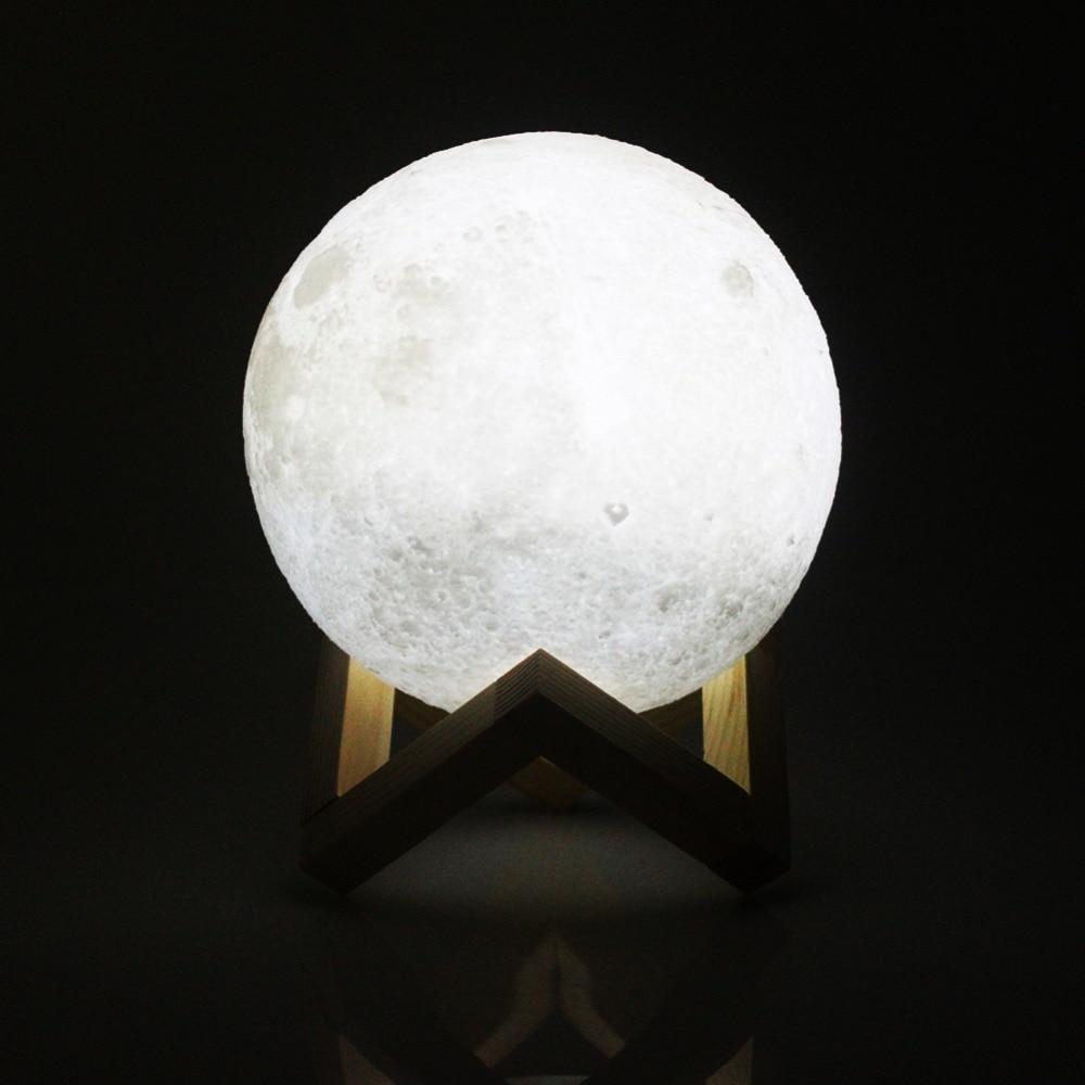 Skanto | Oppladbar Trådløs Dobbeltfarget Lunar Full Moon Natt LED Lampe