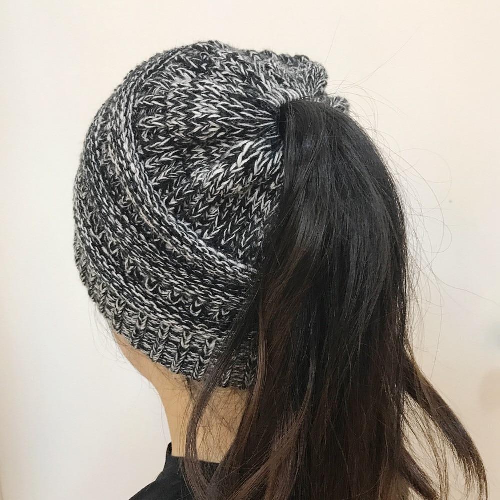 Soft Knit Ponytail Beanie Hat | Skanto