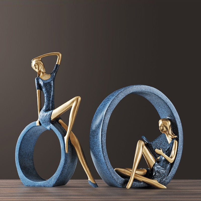 Kreative europeiske miniature moderne jente figuriner | Skanto
