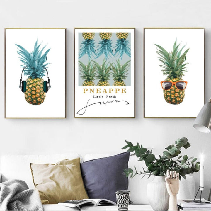 Frisk Ananas Musikk - Lerret Veggkunst Maleri