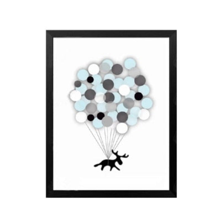 Cartoon Panda Ballong Barne Gaver - Lerret Veggkunst Maleri | Skanto