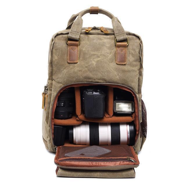 Skanto | Vanntett voksed canvas kamerarucksack