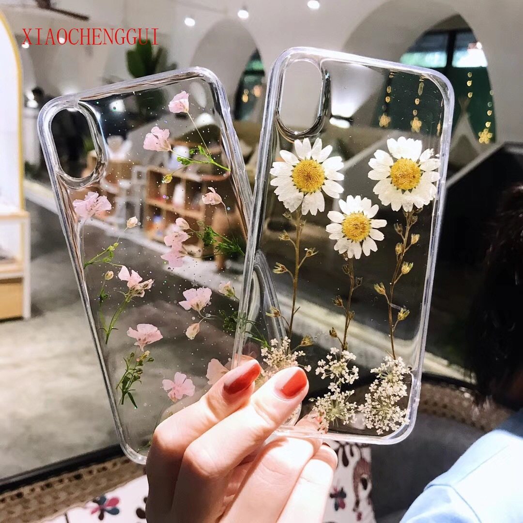 DaisyOats - Ekte tørkede blomster iPhone-deksel | Skanto