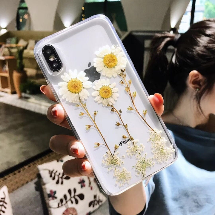 DaisyOats - Ekte tørkede blomster iPhone-deksel | Skanto