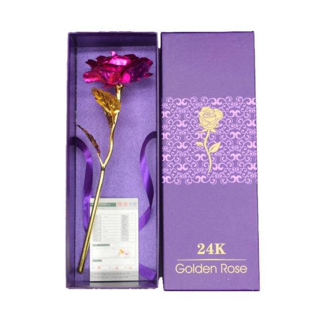24 karat forgylt rose | Inkluderer sertifikat og luksuriøs gaveeleganse