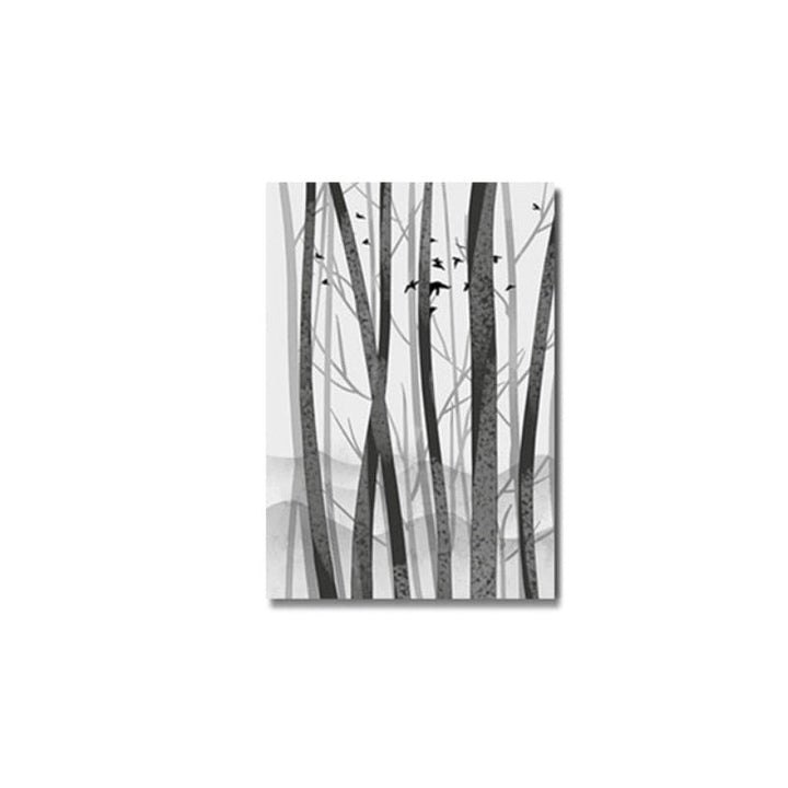 Abstract Woodland Nordic Wall Art Print - Canvas Wall Art Painting | Skanto