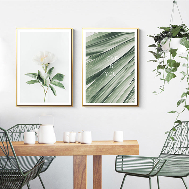 Nordiske planter, blader, blomster – lerretbilde