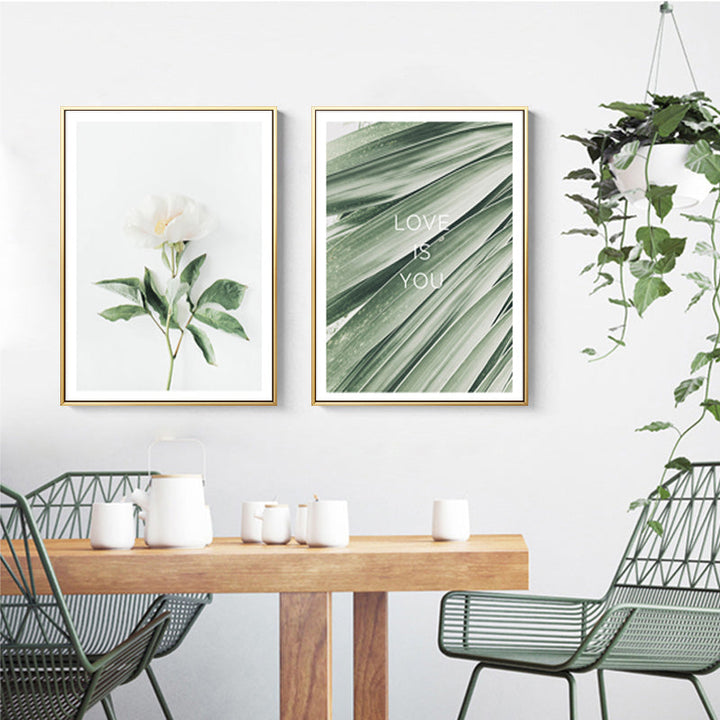 Nordiske planter, blader, blomster – lerretbilde