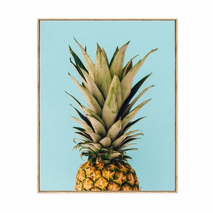 Bokstaver Ananas-lerret Veggkunst Maleri