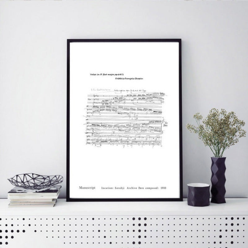 Chopin Skrive Kystskog - Lerret Veggkunst Maleri | Skanto