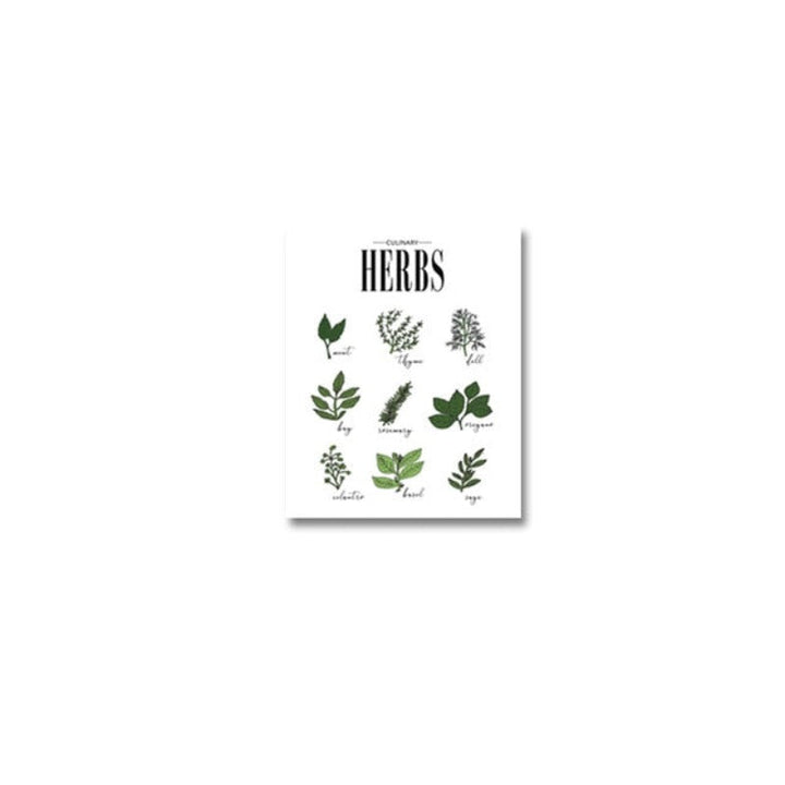 Kräuterplakat Botanisk Kjøkken - Lerret Veggkunst Maleri