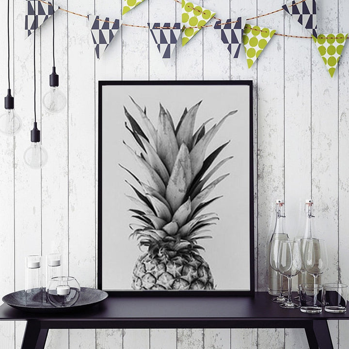 Ananas Be Brave & Kind Klassiske Sitater - Lerret Veggkunst Maleri