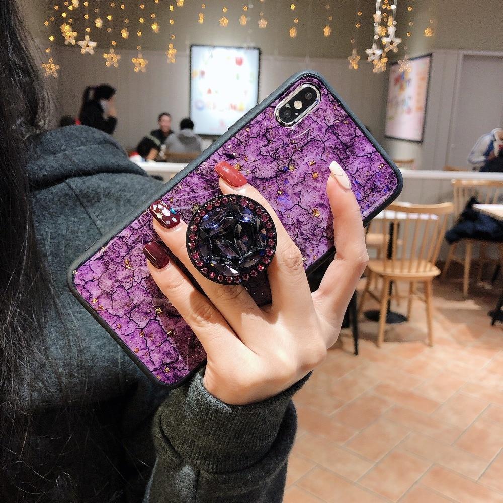 Hanna - Marmor Glitter iPhone Mobildeksel | Skanto
