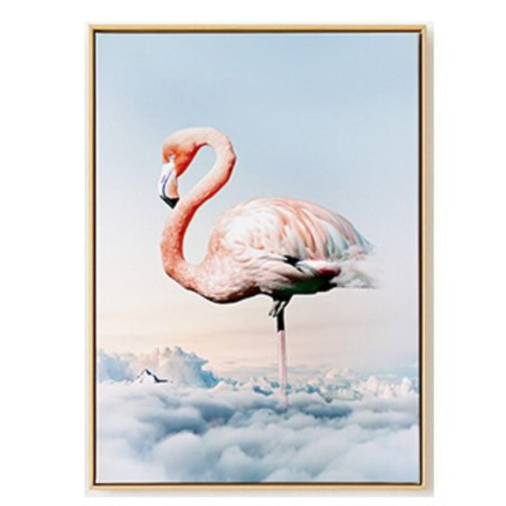 Flamingo Reflection - Lerret Veggkunst Maleri